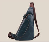 Triangle Men Leather Shoulder Bags