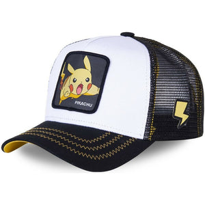 Pikachu White Snapback Cap