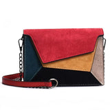 Women's Leather Patchwork Shoulder Bags