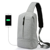Male USB Charging Chest Bag